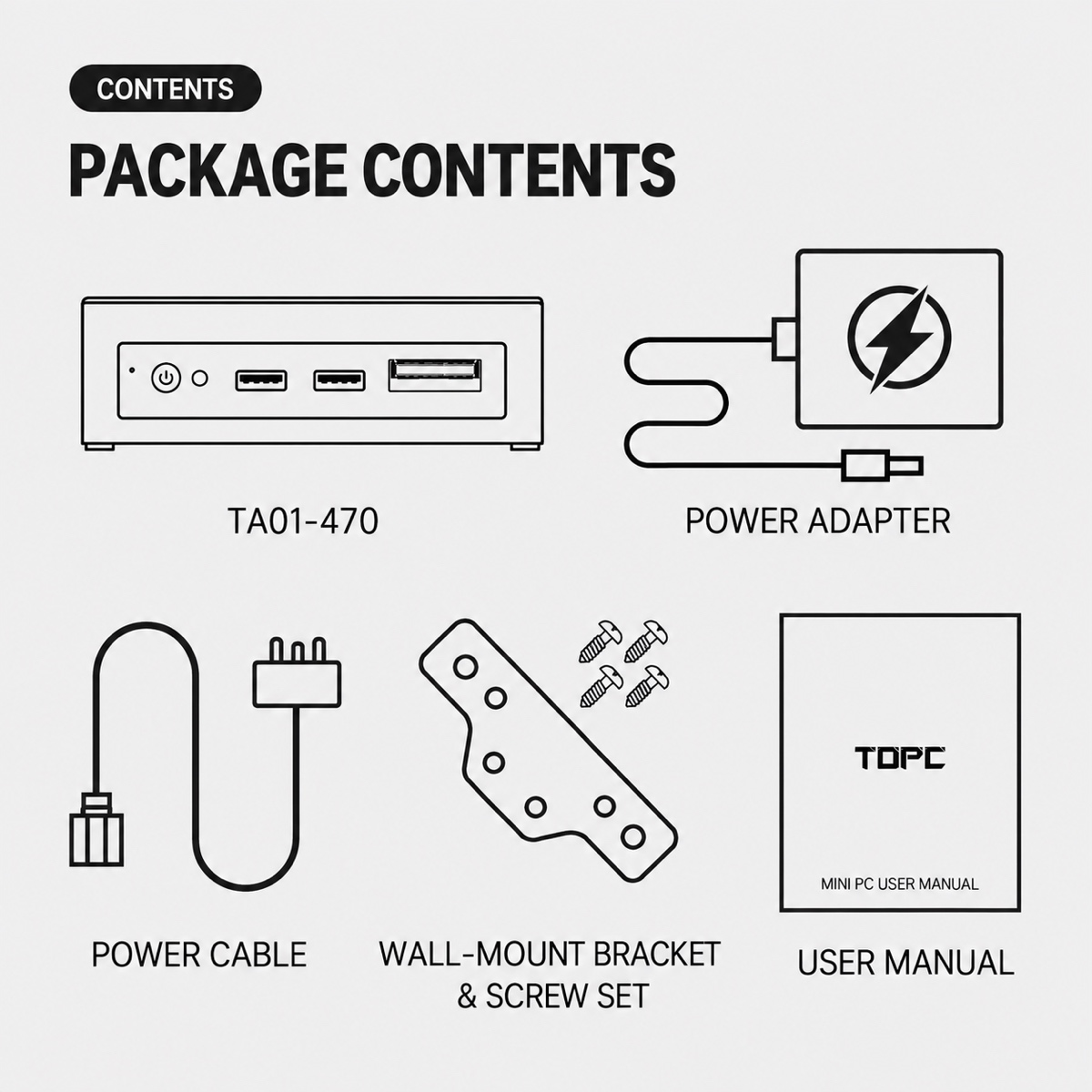 TOPC TA1 Ryzen AI 9 HX 470 Mini PC — 32GB — product detail 17